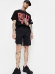 Men Textured Athleisure Cargo Shorts